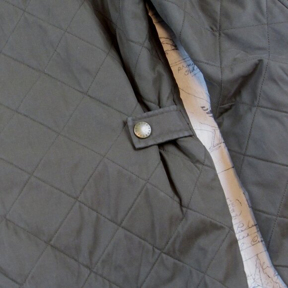 BARBOUR Green Jacket Men's  Padded Quilted Pockets Logo Polo Club size Large L - Picture 6 of 8